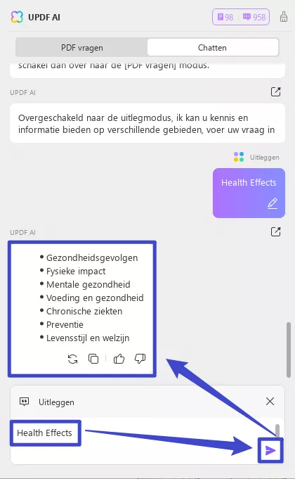 kopiëren, plakken en op enter drukken met updf ai windows