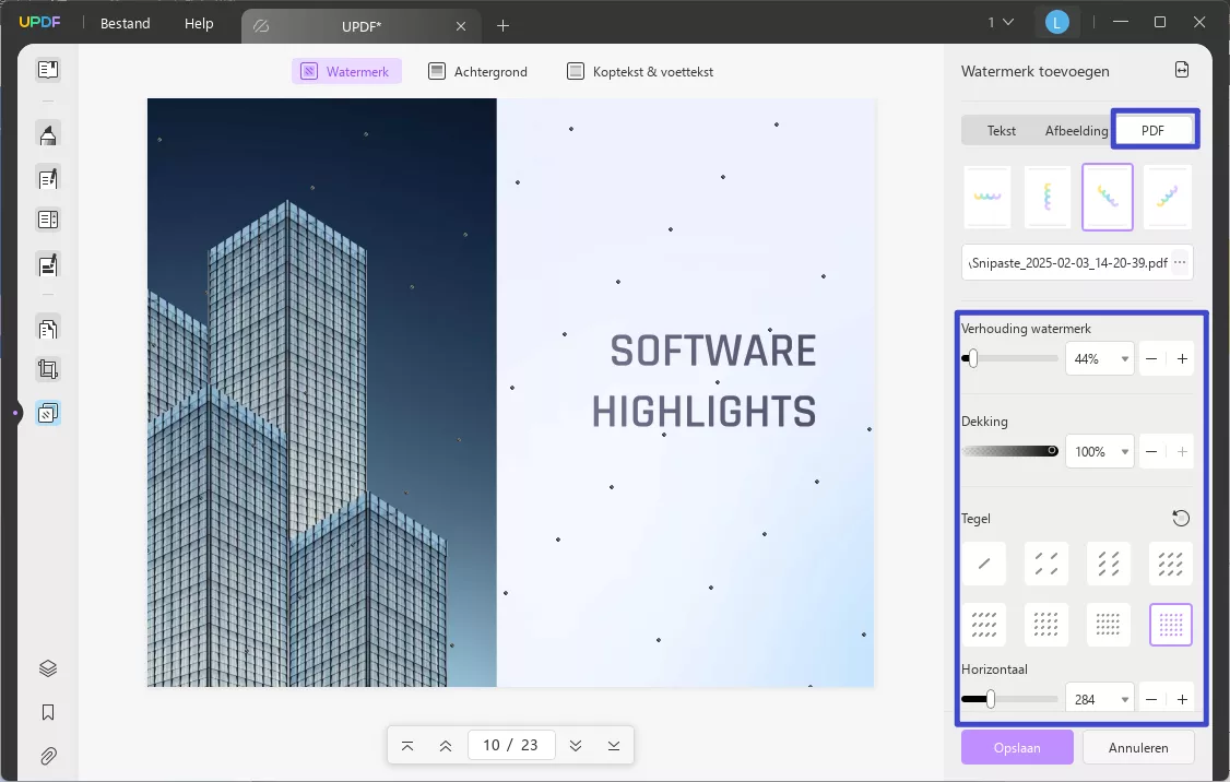 PDF-watermerk toevoegen met UPDF