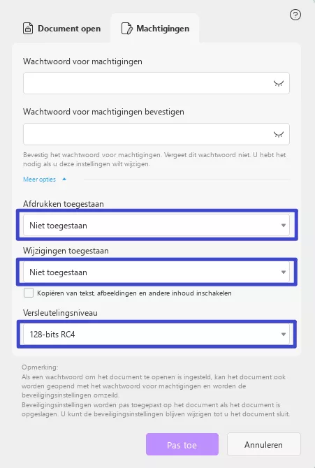 wachtwoord invoeren