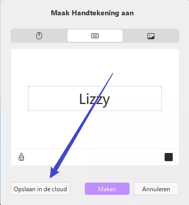 Handtekening opslaan in cloud updf
