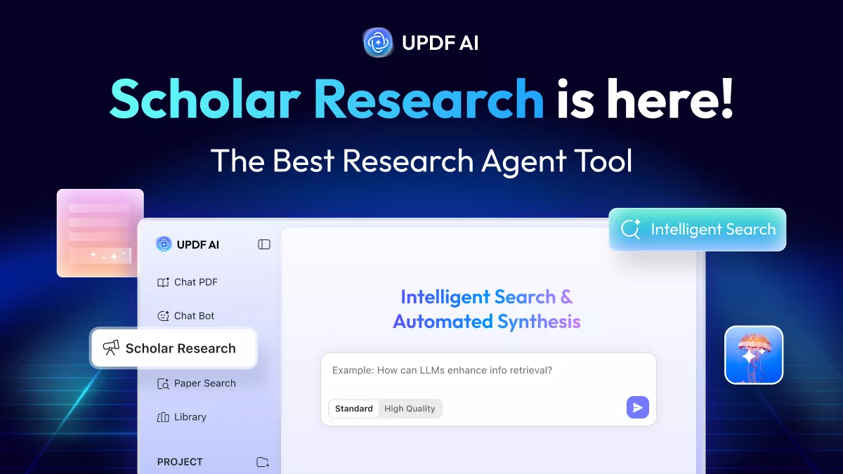 updf ai scholar research promotion image