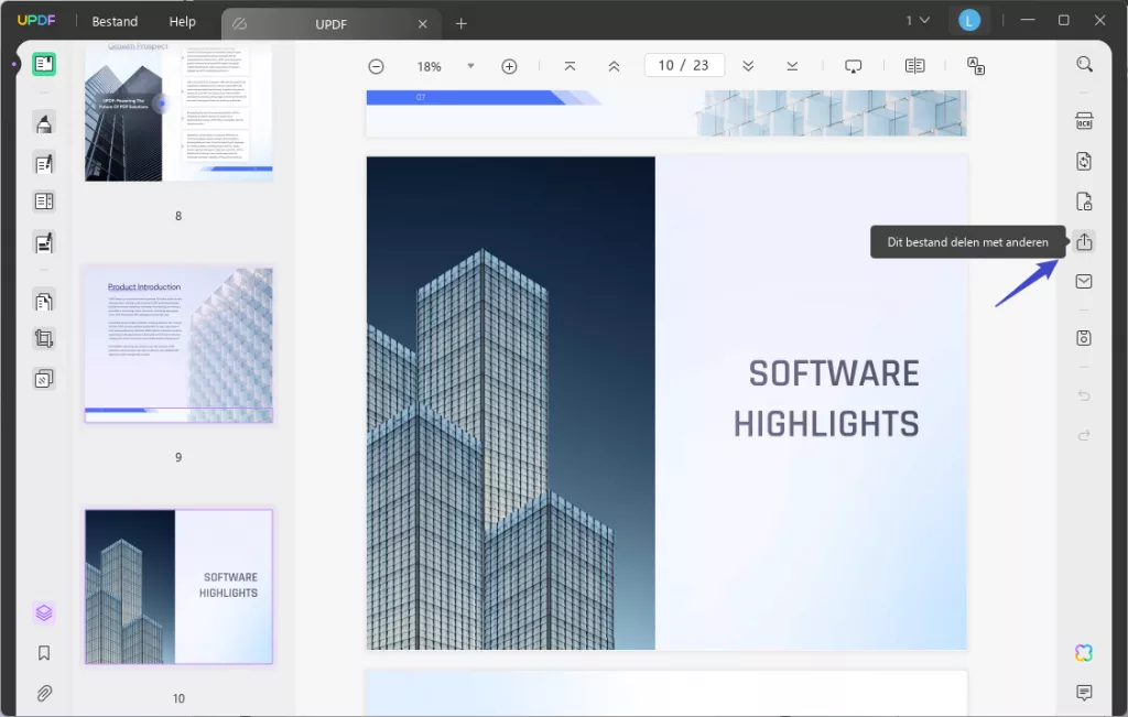 deel pictogram pdf naar url