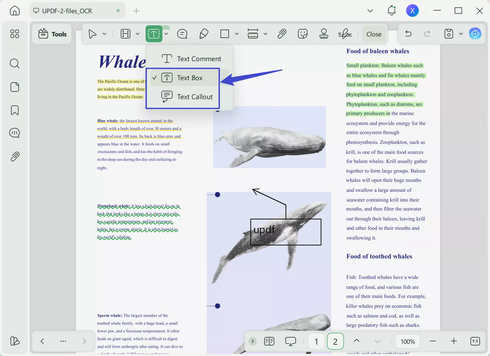 draw text box or text callout