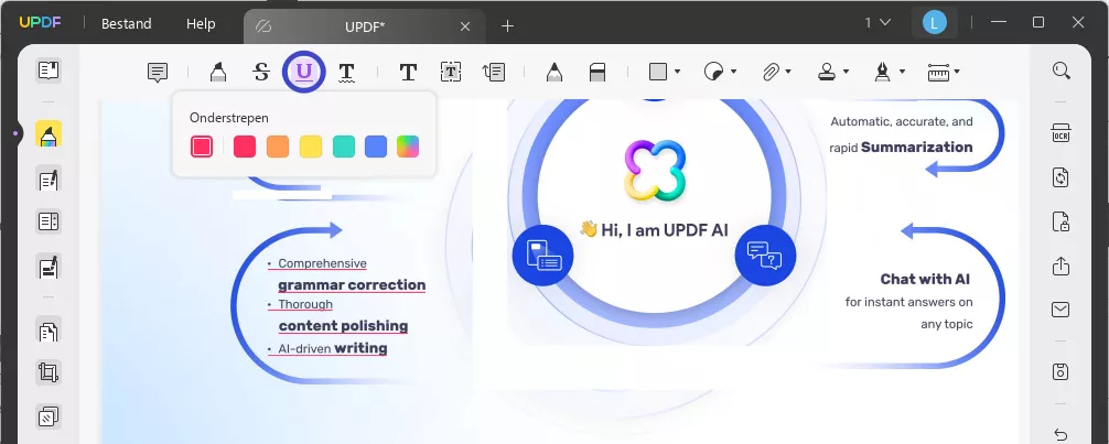 hoe pdf onderstrepen