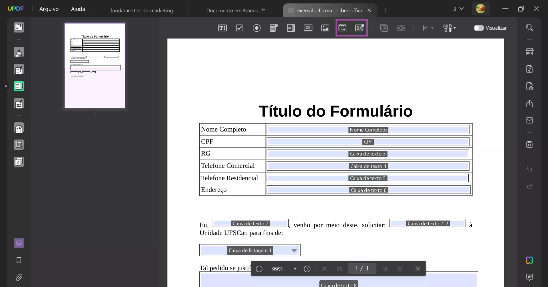 Como Criar um PDF Preenchível