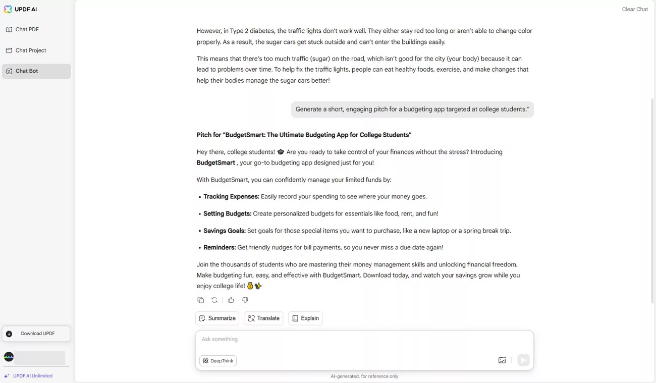 finance prompts updf ai