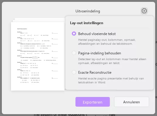 vloeiende tekst behouden in updf