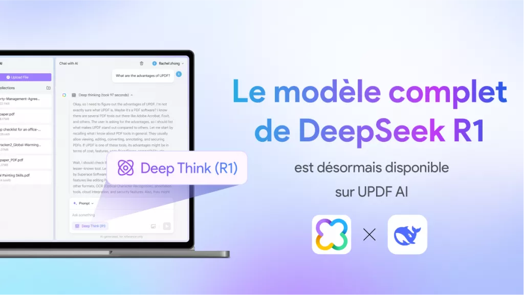 deepseek R1 dans UPDF AI