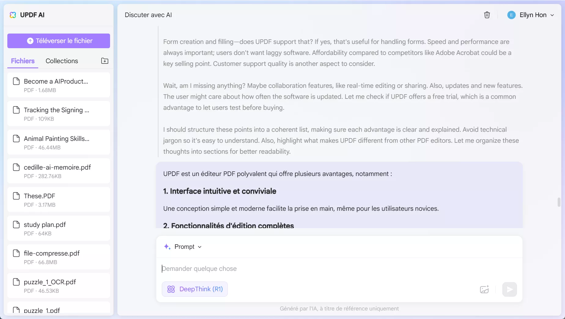 réponse donnée par deepseek r1 updf ai en ligne