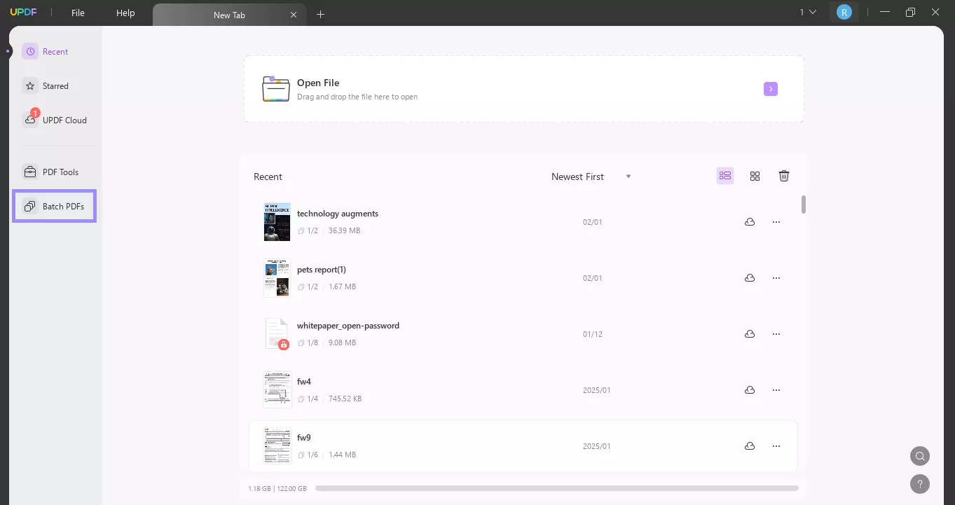 go to batch pdfs updf