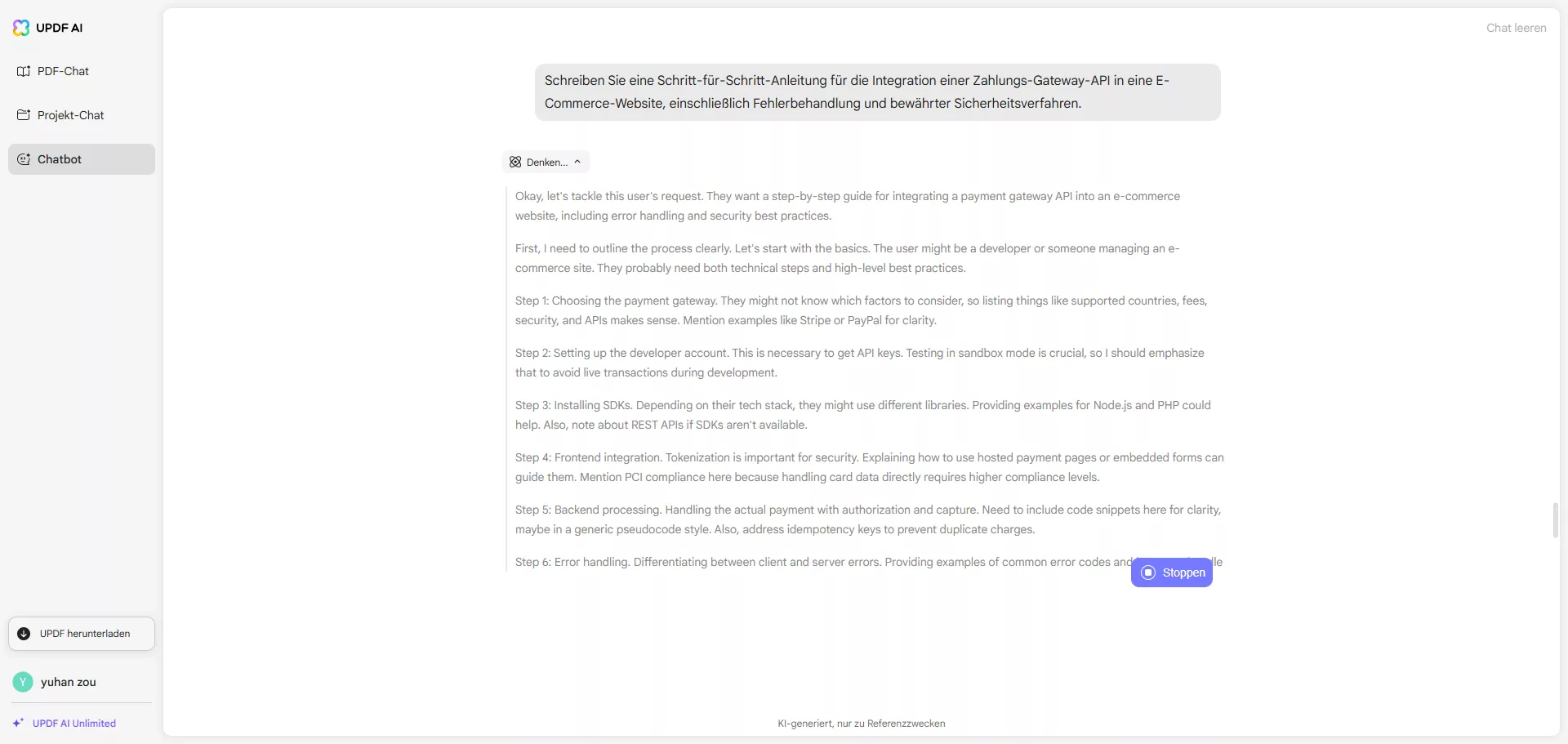 Deepthink-Eingabeaufforderungen für Softwareentwicklung