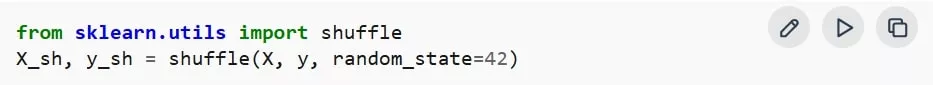 shuffle dataset to avoid bias