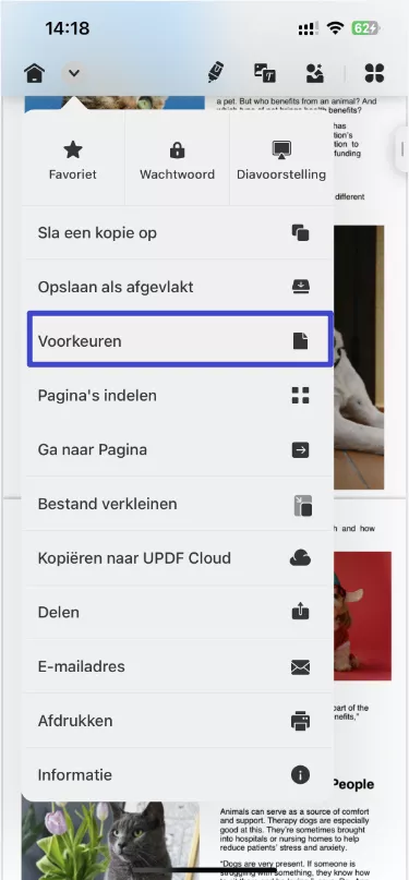 pdf kleuren omkeren iphone updf
