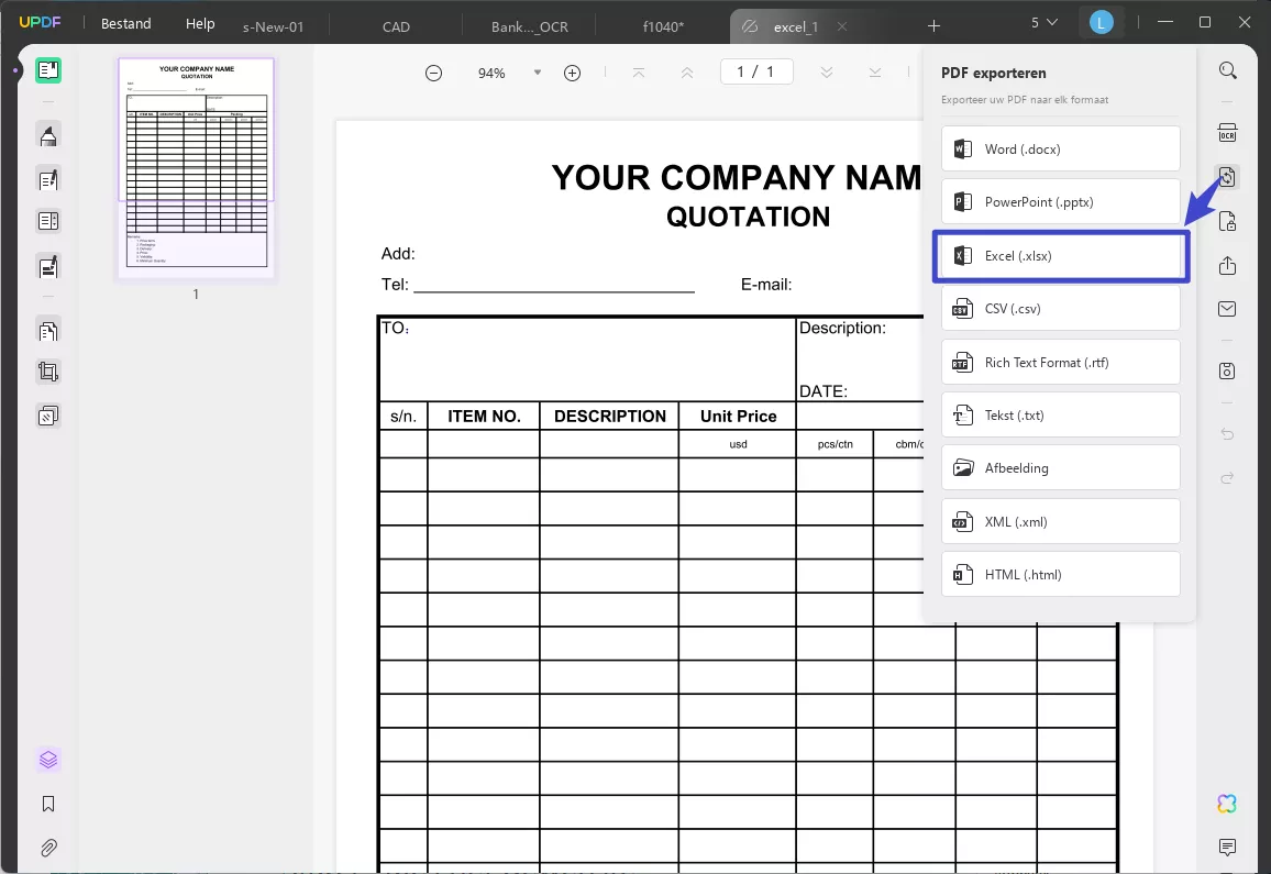 extract data from pdf