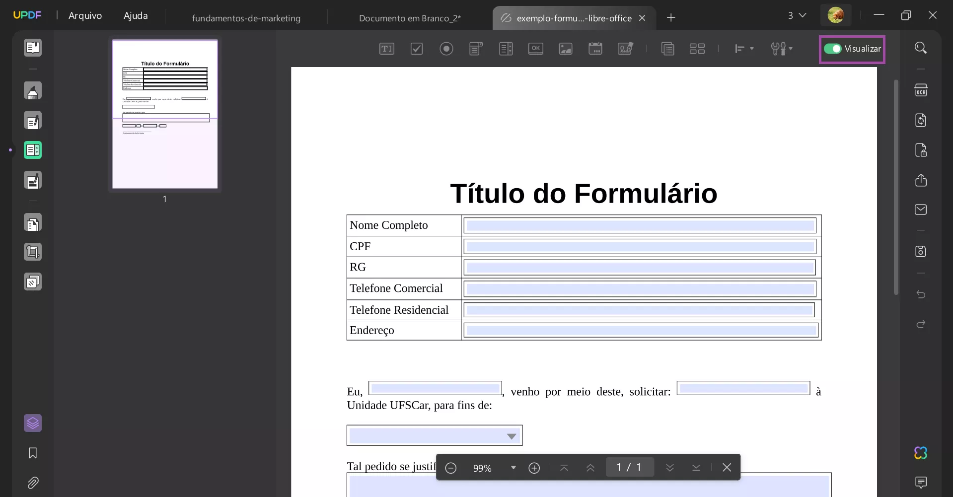 Como Criar um PDF Preenchível