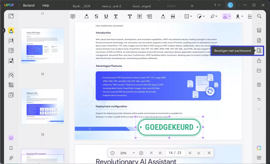 stempel verwijderen uit pdf wachtwoordbeveiliging toevoegen