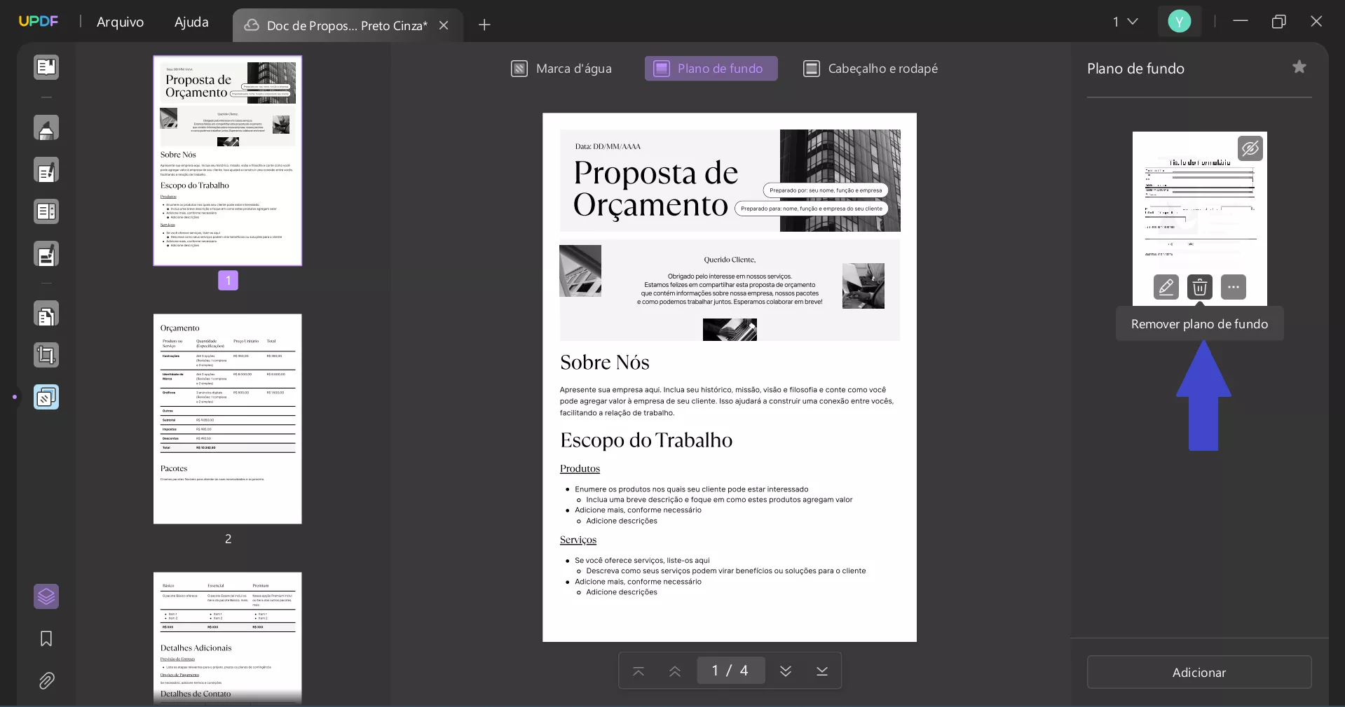 Como Adicionar Plano de Fundo em um PDF