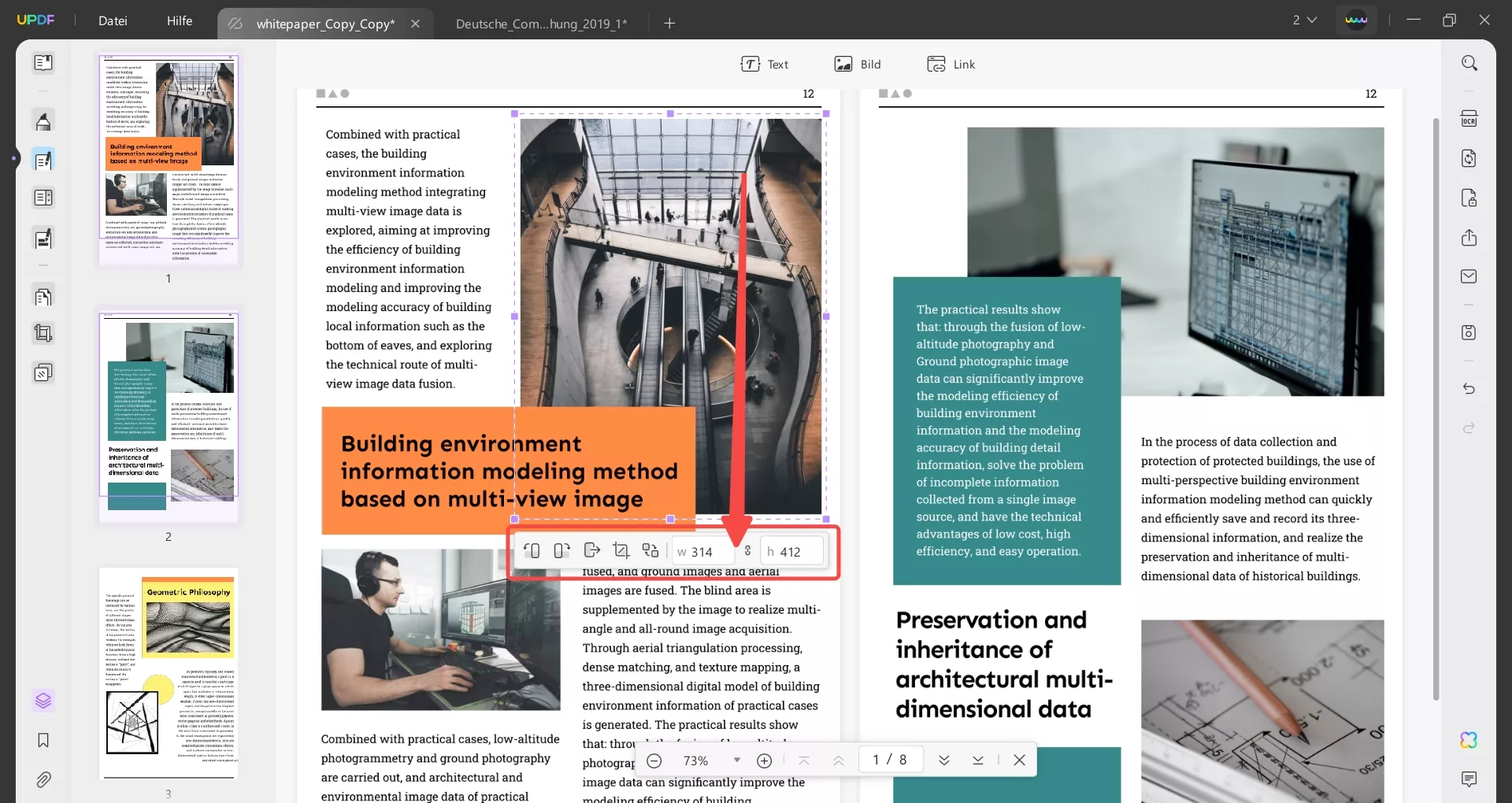 PDF-Bild in UPDF anpassen