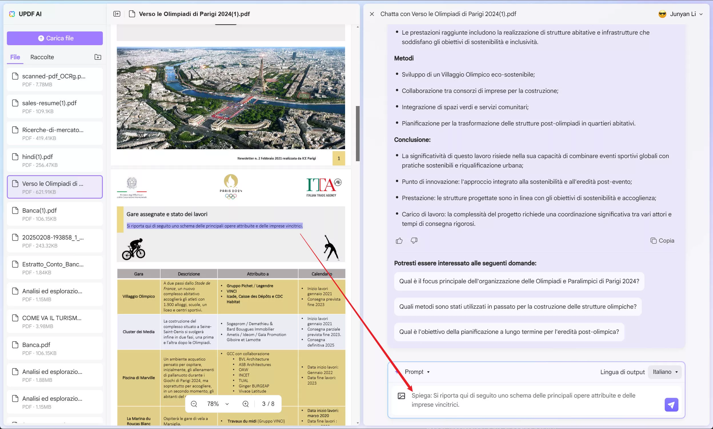 Spiega i PDF nel browser web con UPDF AI online
