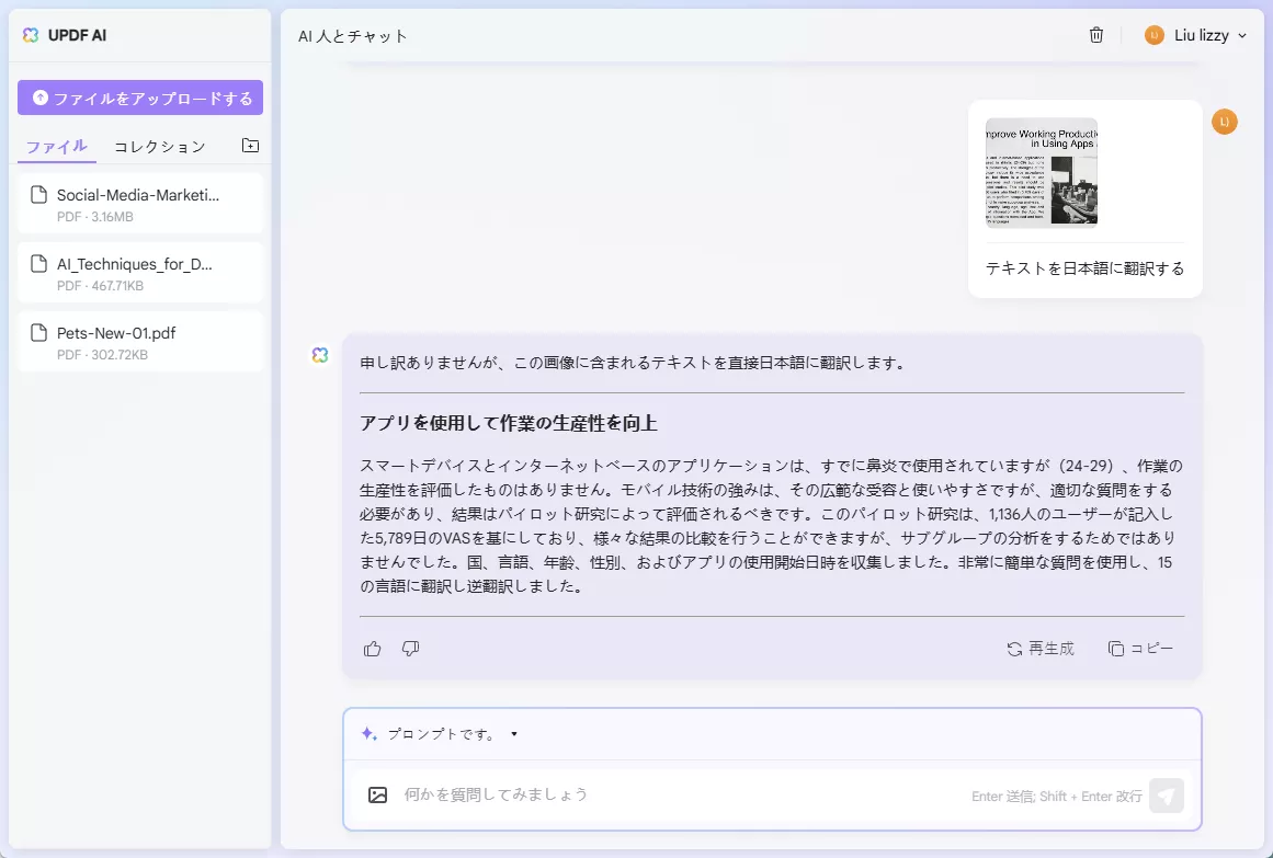 スキャンしたPDFを翻訳