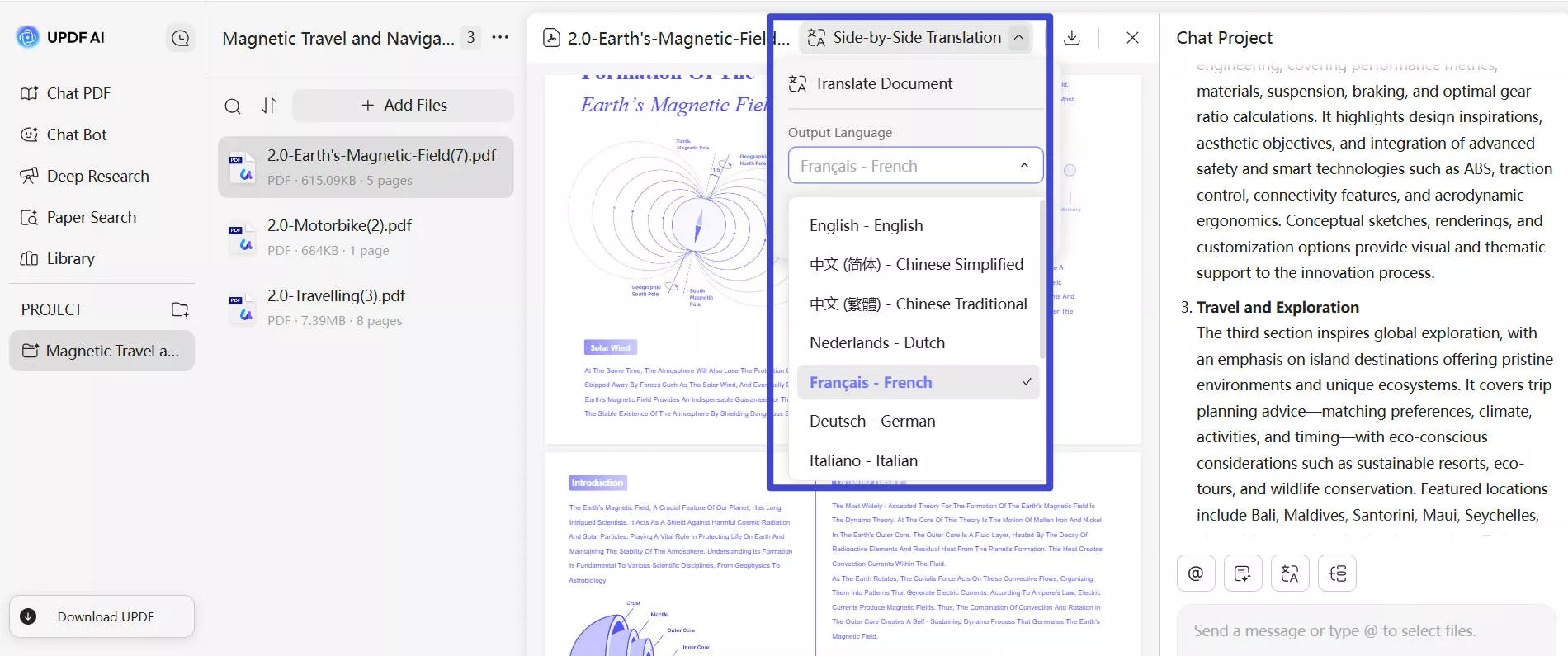 translate multiple documents