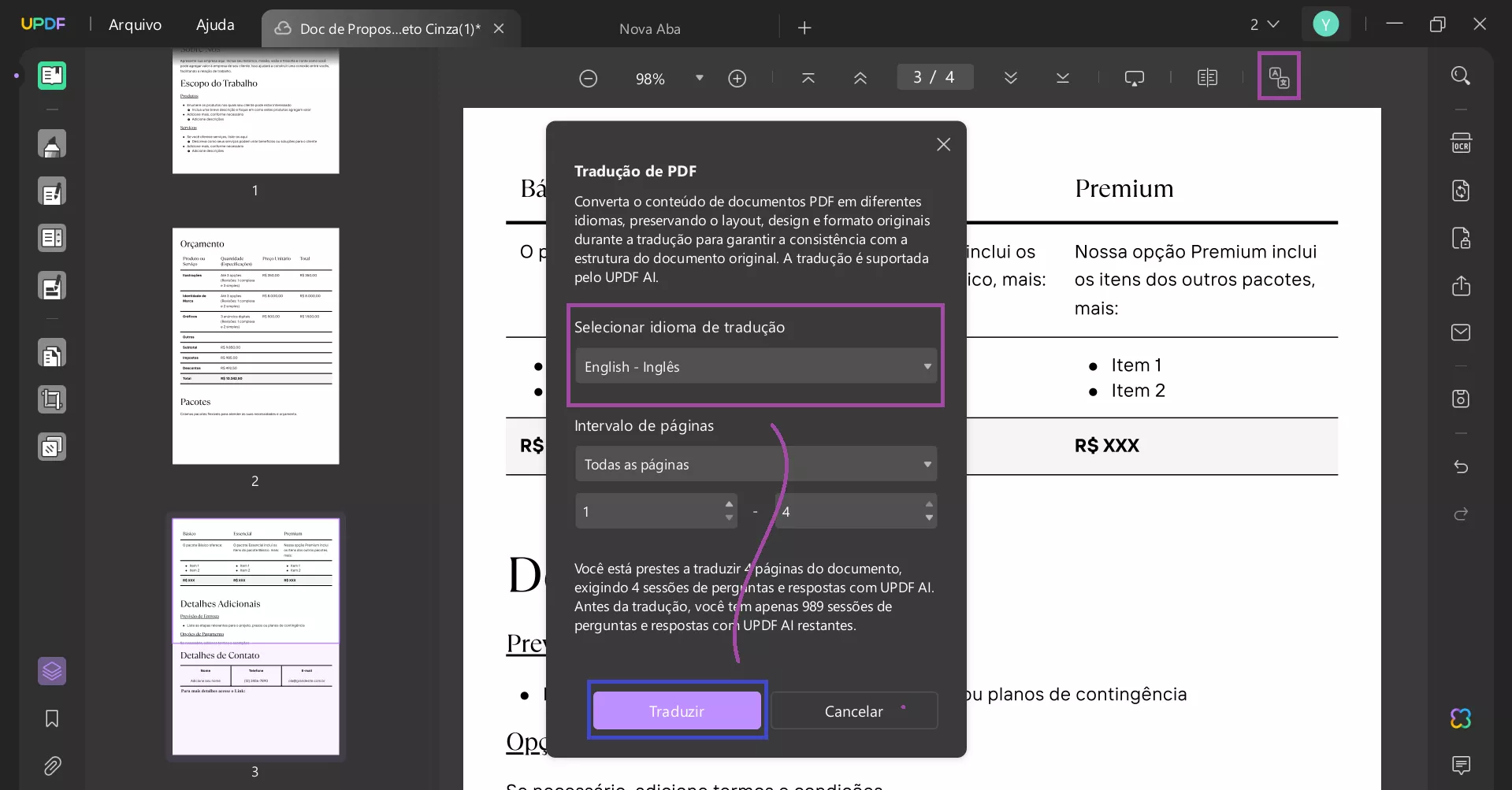 Como Traduzir um PDF para Inglês
