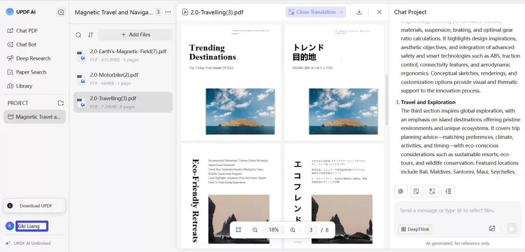 translating preserves the original formatting