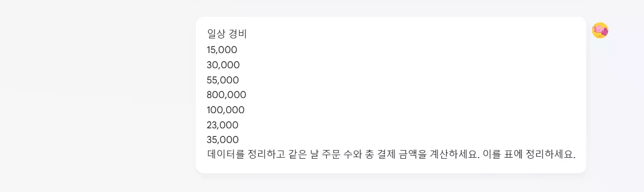 비교를 위한 레스토랑 매출 데이터