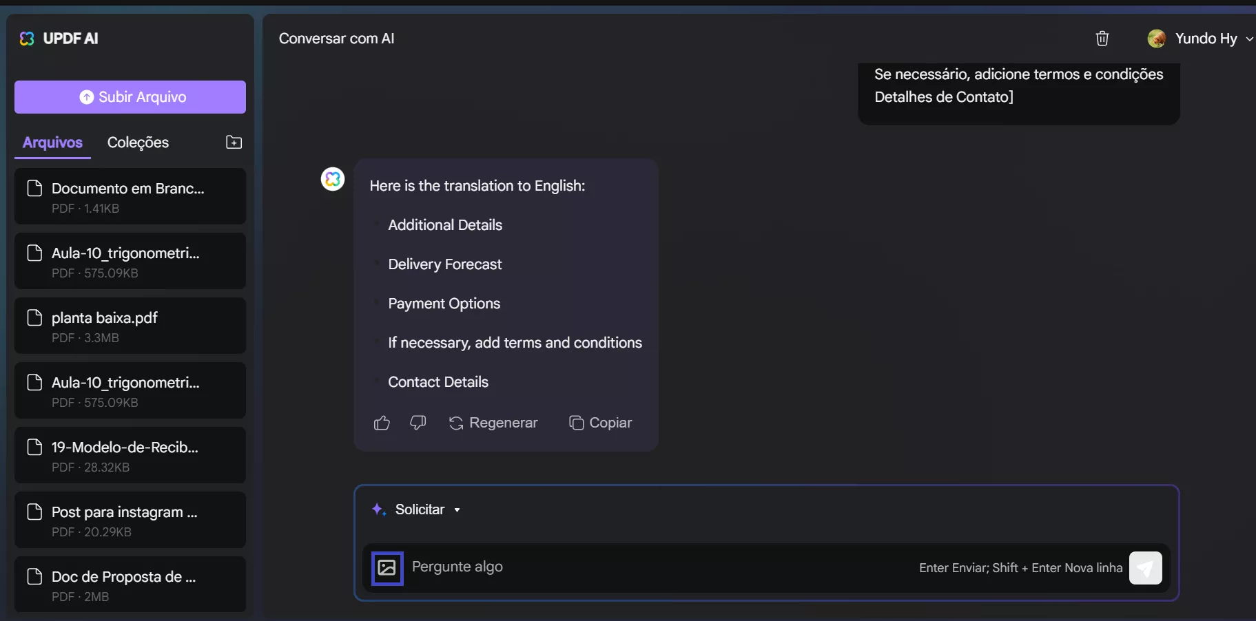 Ferramenta de OCR de Caligrafia com IA