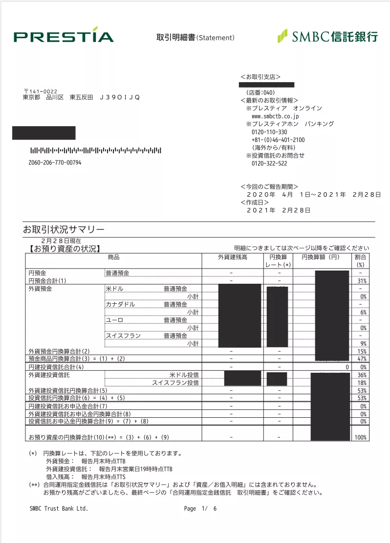 銀行取引明細書の編集6