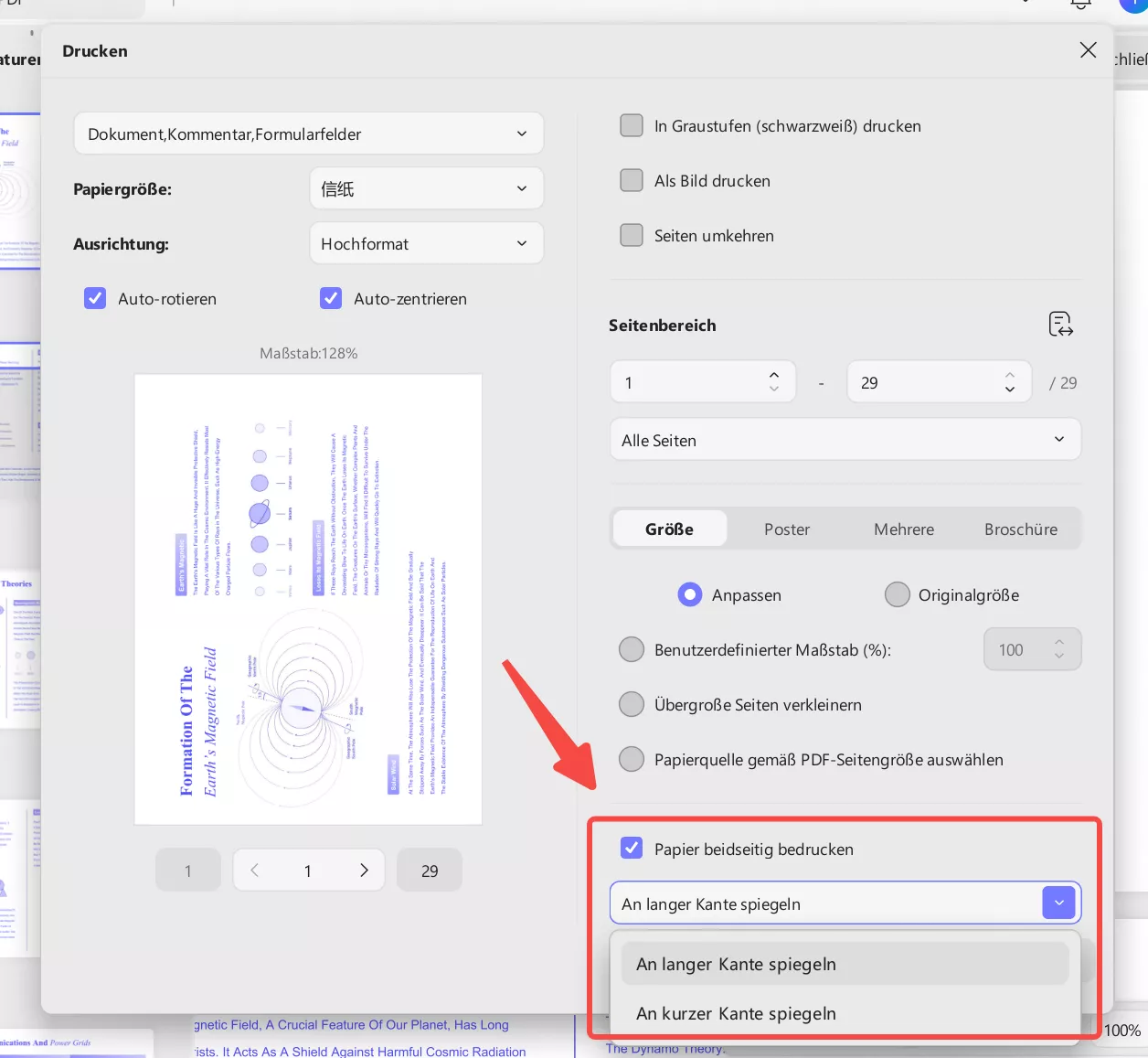 Einstellungen für den Duplexdruck festlegen