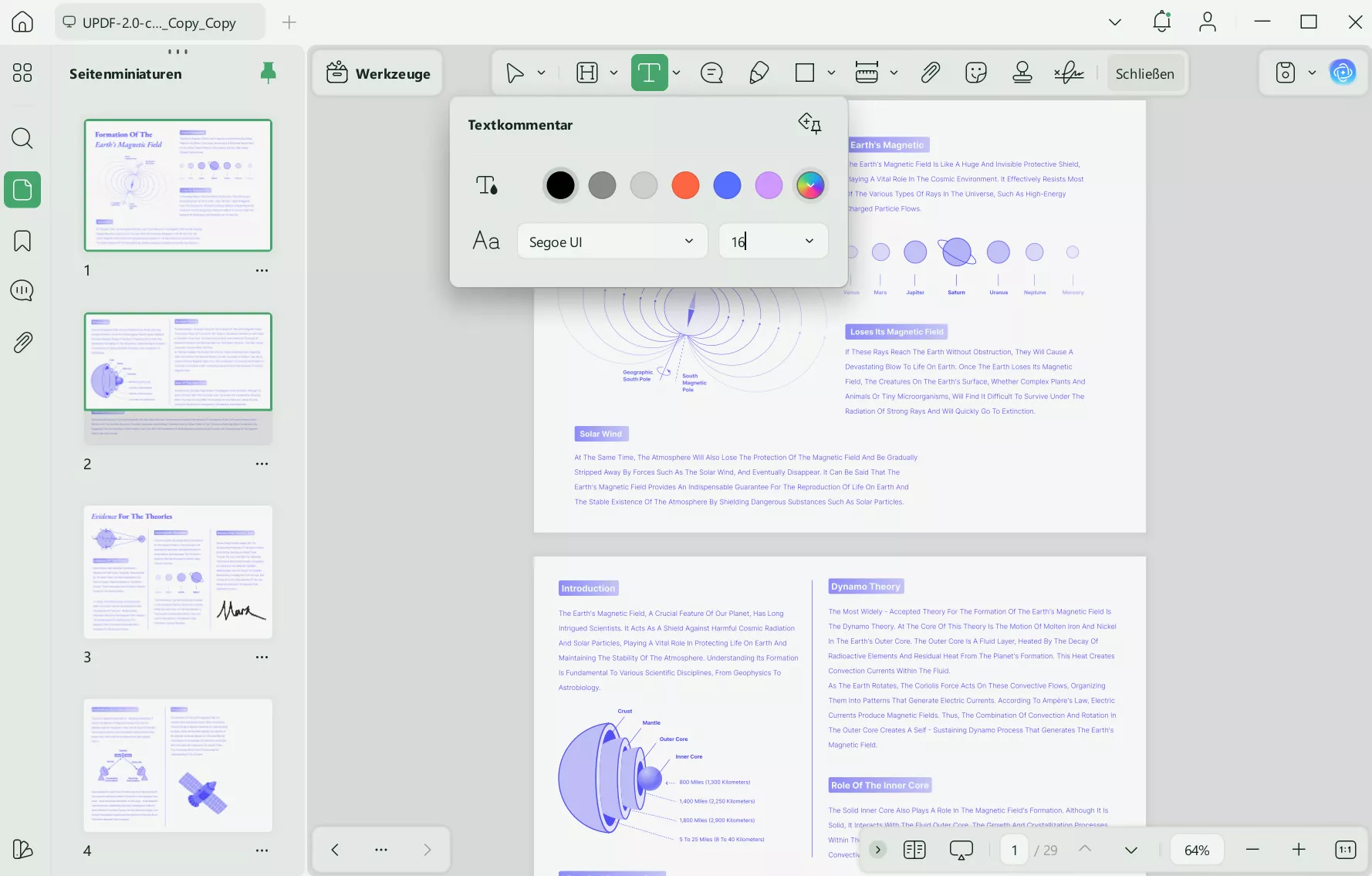 Hervorhebung auf UPDF