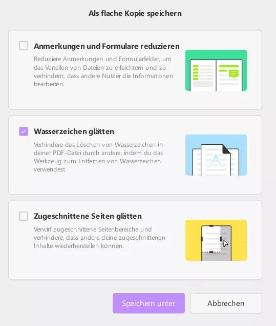 Wasserzeichen in UPDF reduzieren