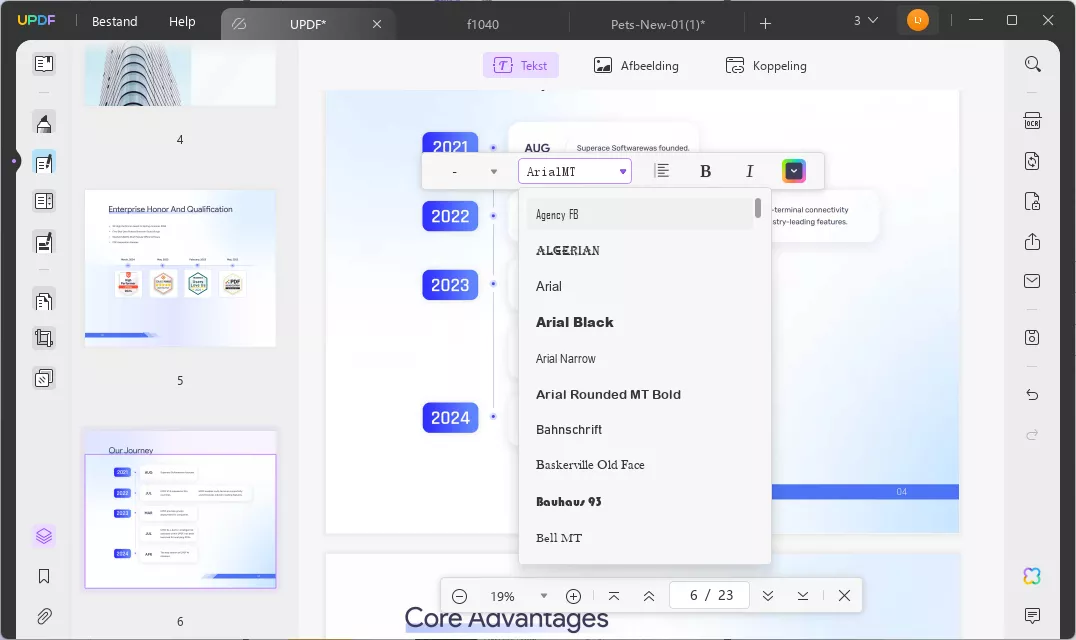 vind lettertype uit pdf verander lettertype