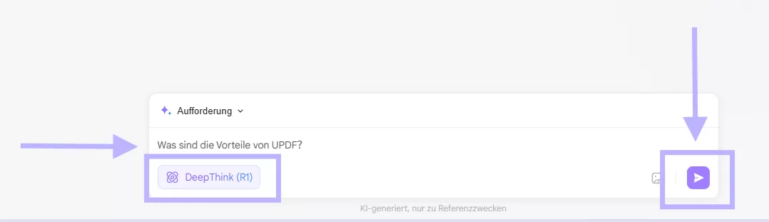 Geben Sie die Aufforderung ein