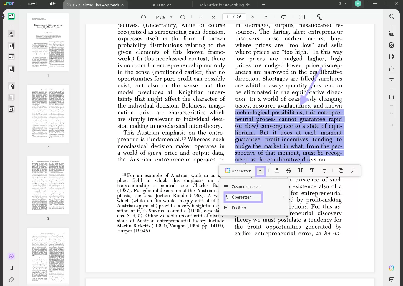 Inhalte zur Übersetzung auswählen