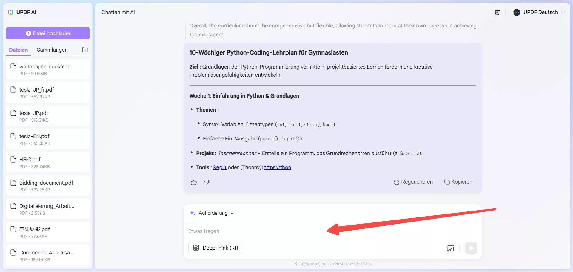 Bild zur Textextraktion hinzufügen