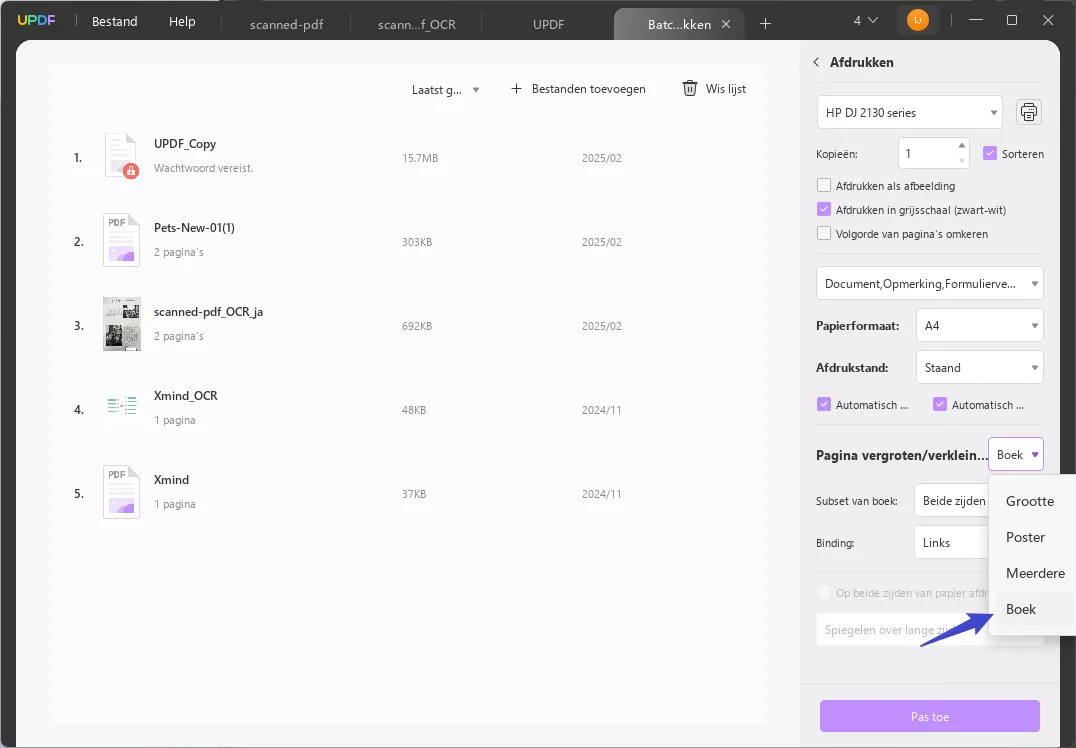 batch print pdfs as booklets