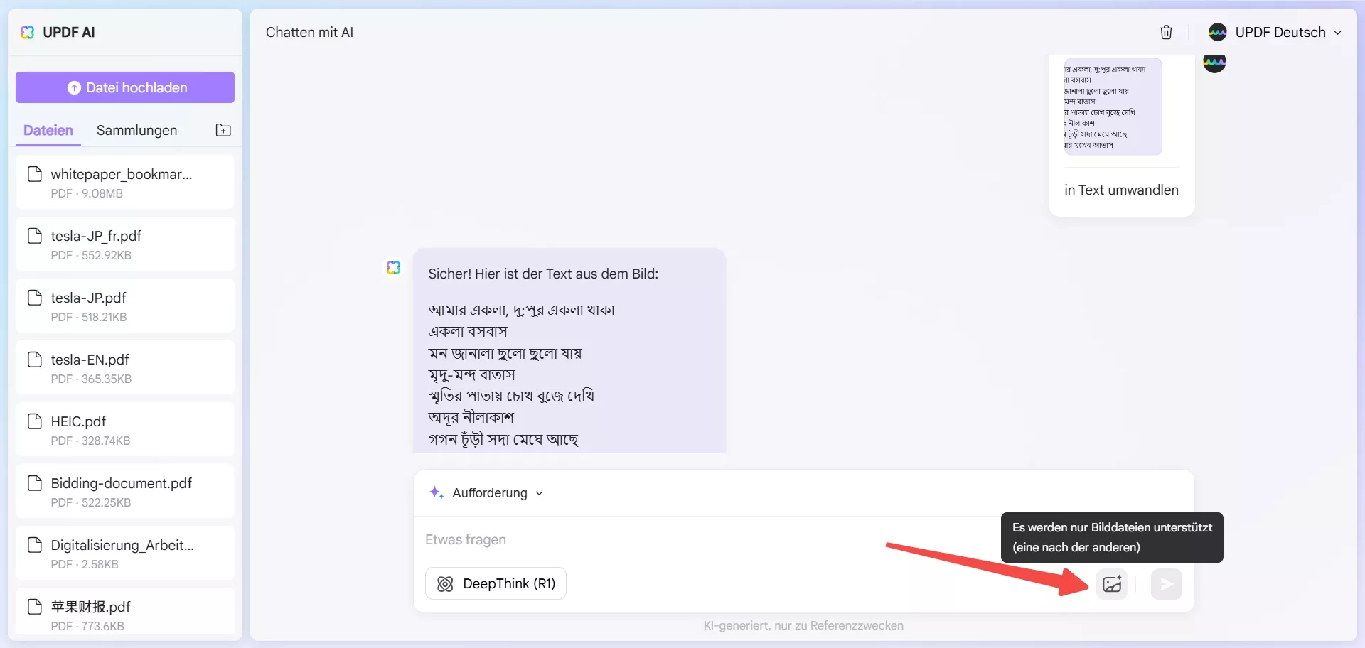 Klicken Sie auf das „Bildsymbol“