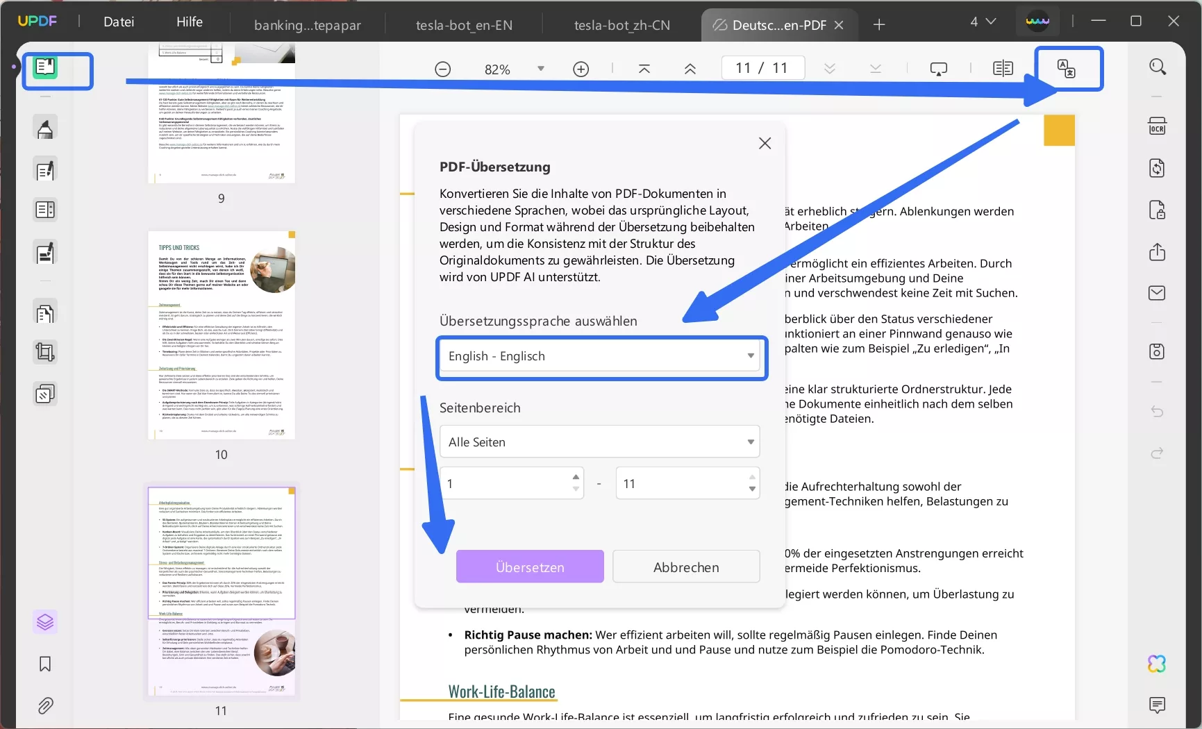 PDFs übersetzen und das Layout beibehalten