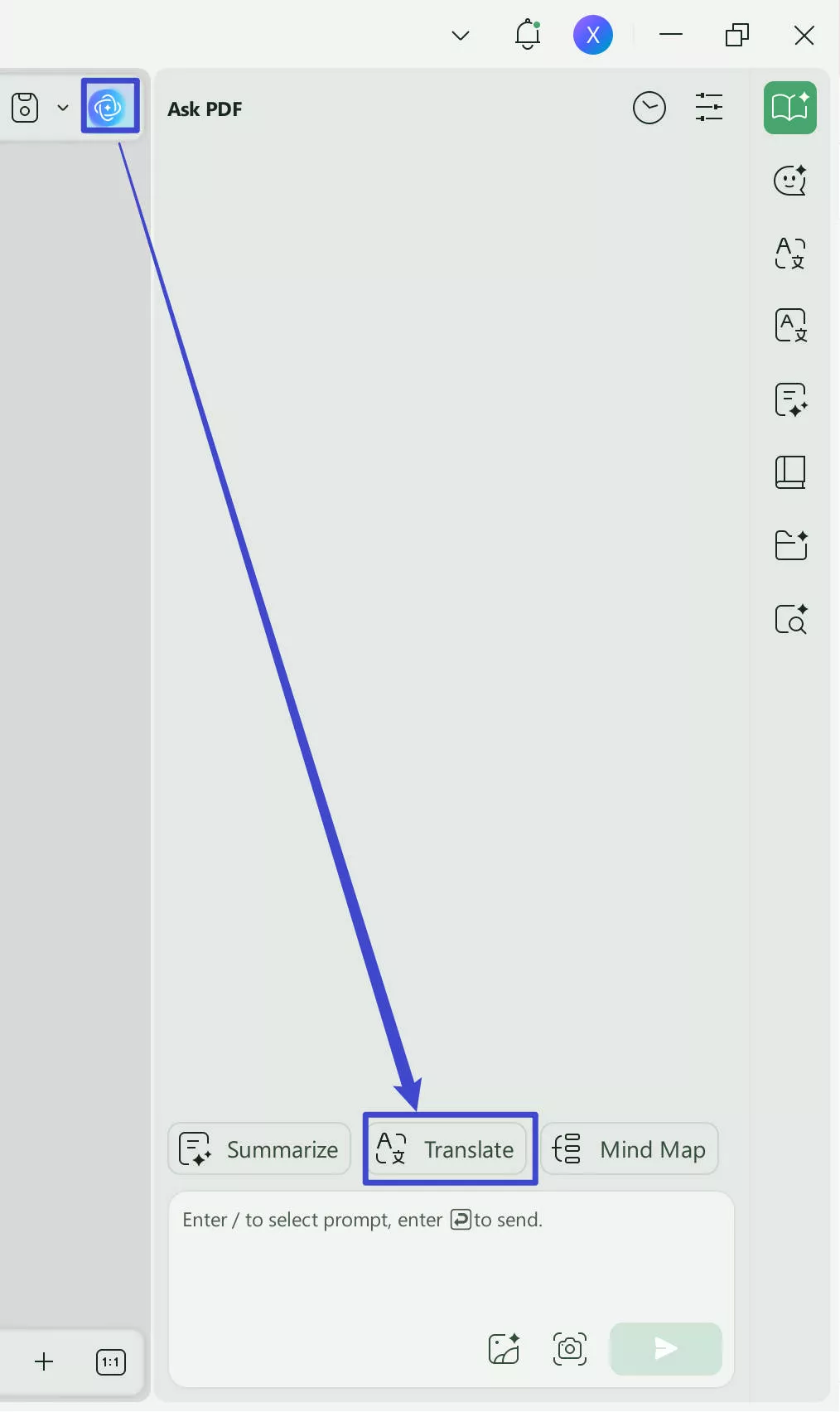 access updf ai and ask translation