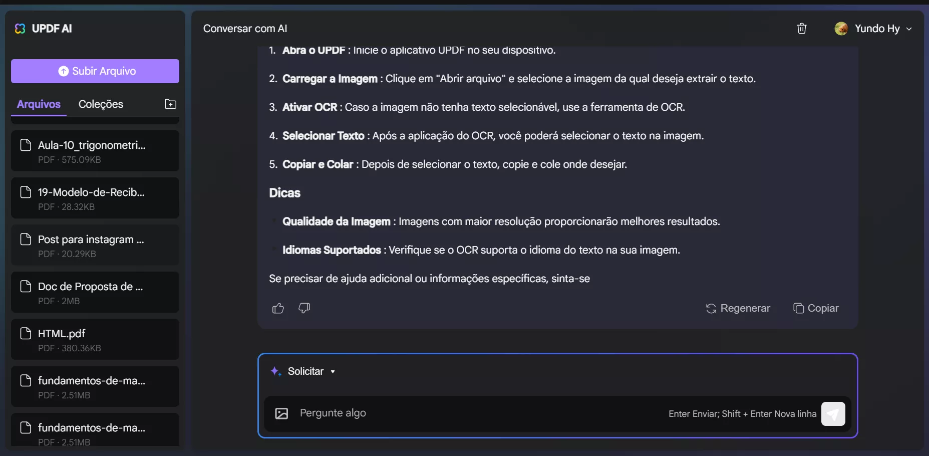 Extrair Texto da Imagem