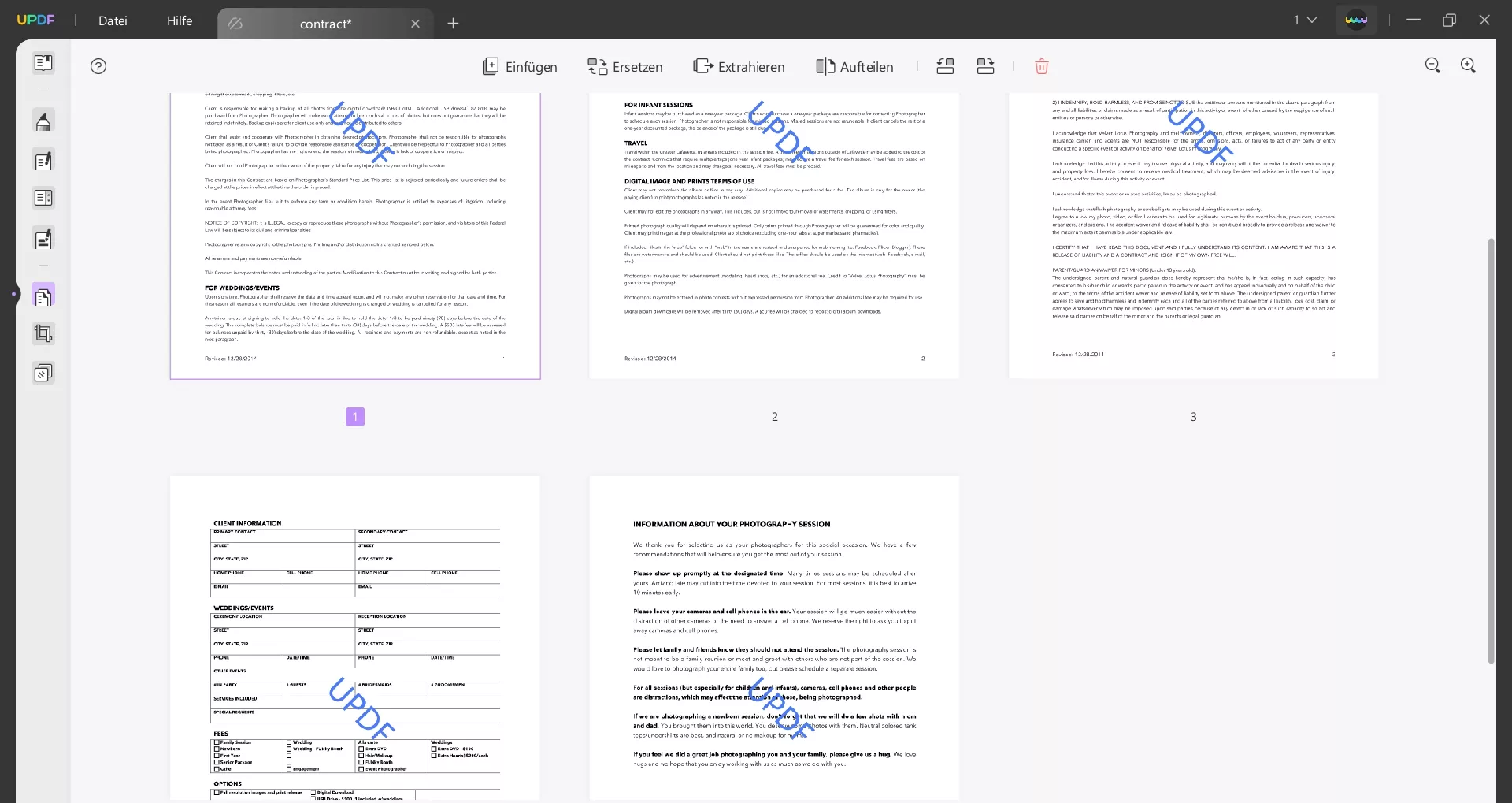 Wasserzeichen-PDF in UPDF