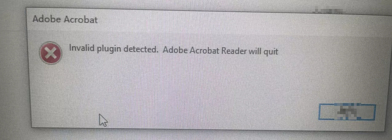Invalid plugin detected error