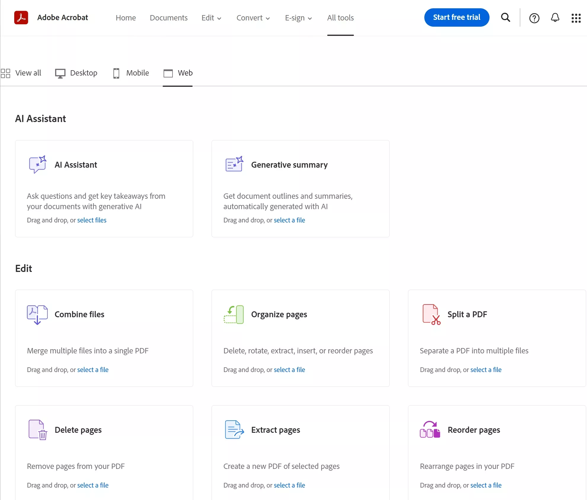 O Adobe Acrobat Online é uma ferramenta poderosa projetada