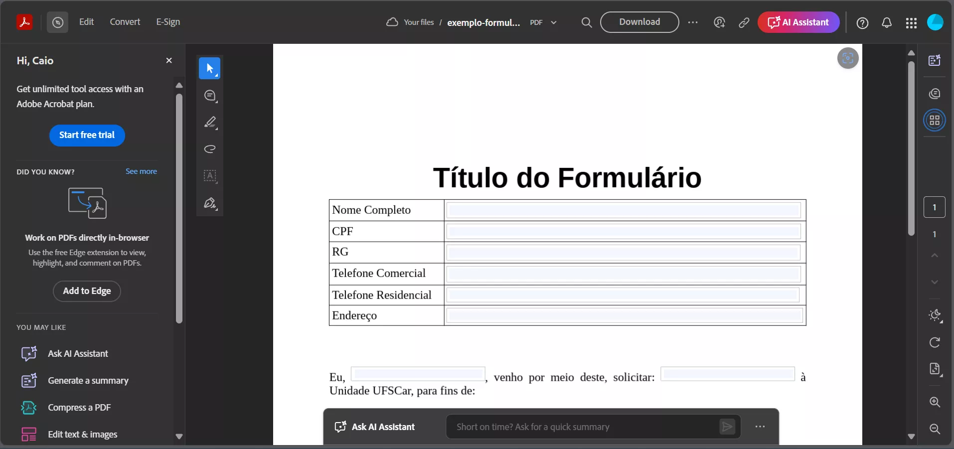 Editor de PDF Online