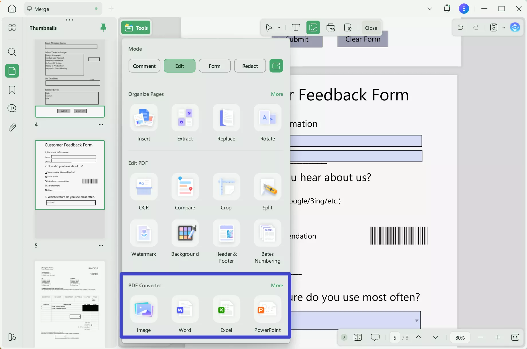 export pdf after adding barcode