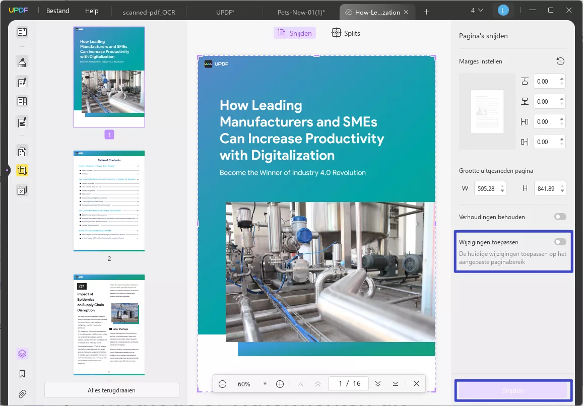 adjust the crop area to remove watermark updf windows