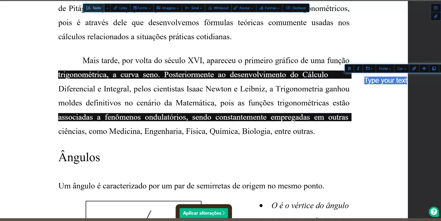 Edição de PDF