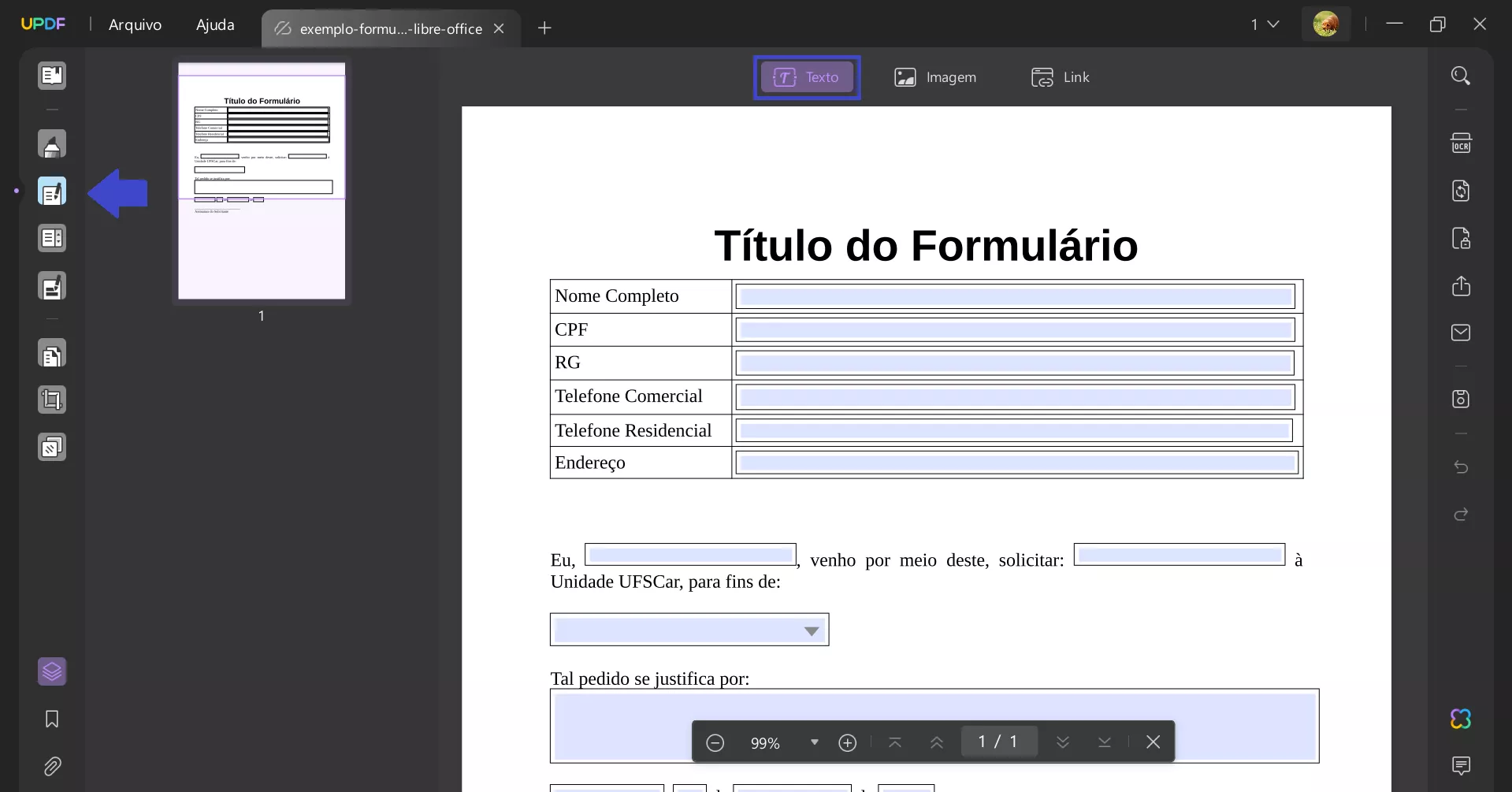 Edição de PDF